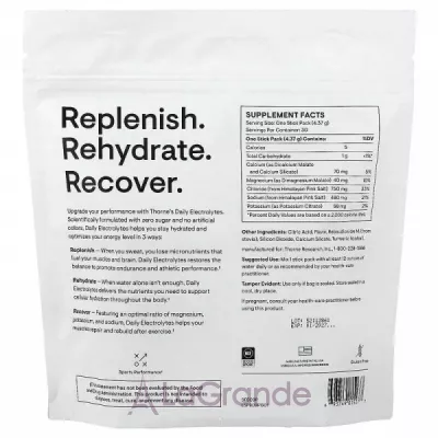 Thorne Research  Daily Electrolytes Blood Orange ĳ������ ������� ���������� ��������� ��������� � ���-�������