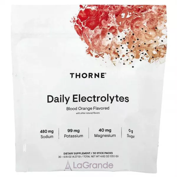 Thorne Research  Daily Electrolytes Blood Orange ĳ������ ������� ���������� ��������� ��������� � ���-�������