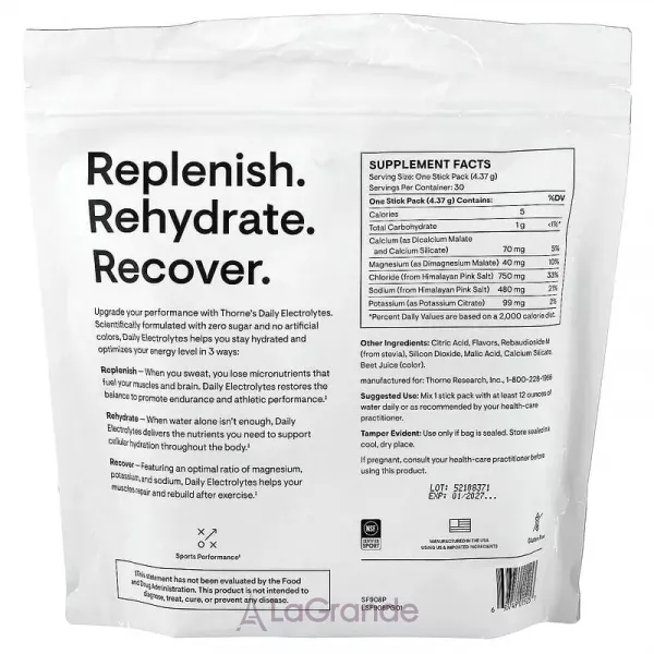 Thorne Research Daily Electrolytes Watermelon ������������ ������� ����������� 