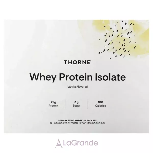 Thorne Research Whey Protein Isolate Vanilla ������ ������������� �������� 