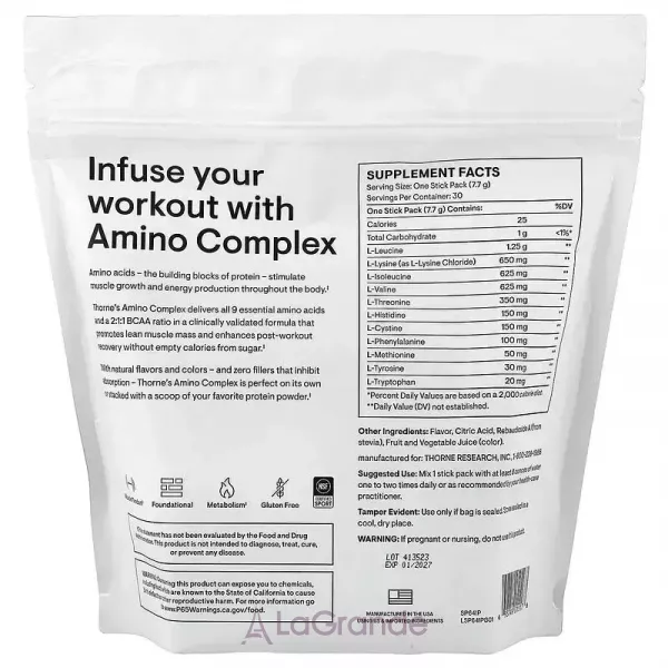 Thorne Research Amino Complex Berry Flavored ������������� �������� � ������ ��� � ���������-�����
