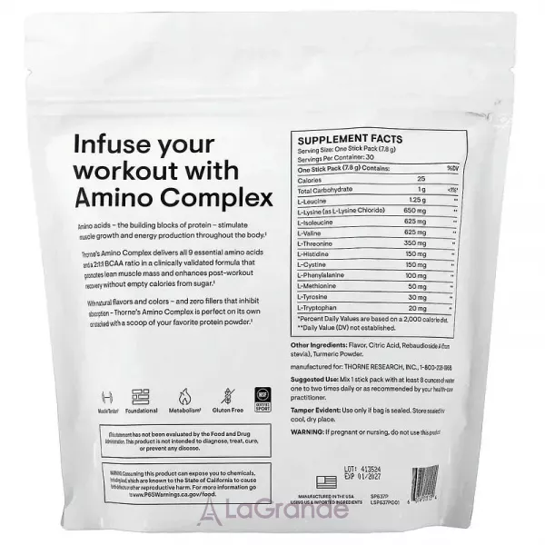 Thorne Research Amino Complex Lemon Flavored ������������� �������� � ������ ������ � ���������-�����