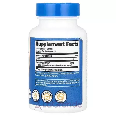Nutricost Astaxanthin 12 mg ���������� ��������������� ������� ����������� 12 �� � ��������