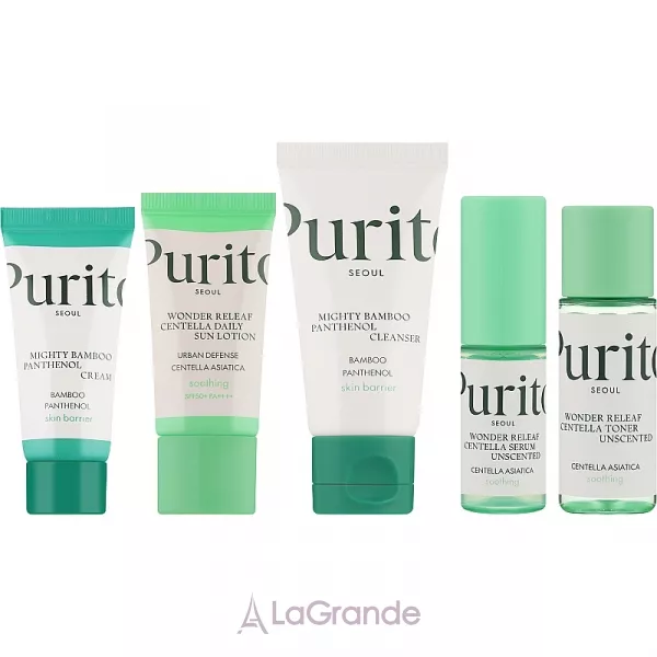 Purito Seoul Best Kit ���� ������� ��� ������� (gel/30ml + toner/30ml + ser/15ml + cr/15ml + cr/15ml)