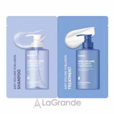 Kundal Airy Volume Hyaluron Sachet Blossom Breeze ���� �������� (�������������� �������, 10 �� + �����������, 10 ��)