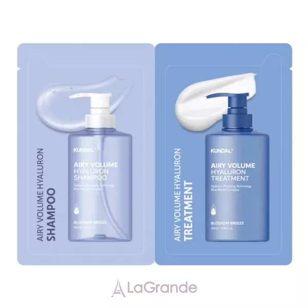 Kundal Airy Volume Hyaluron Sachet Blossom Breeze ����� ��������� (������� �����������, 10 �� + �����������, 10 ��)