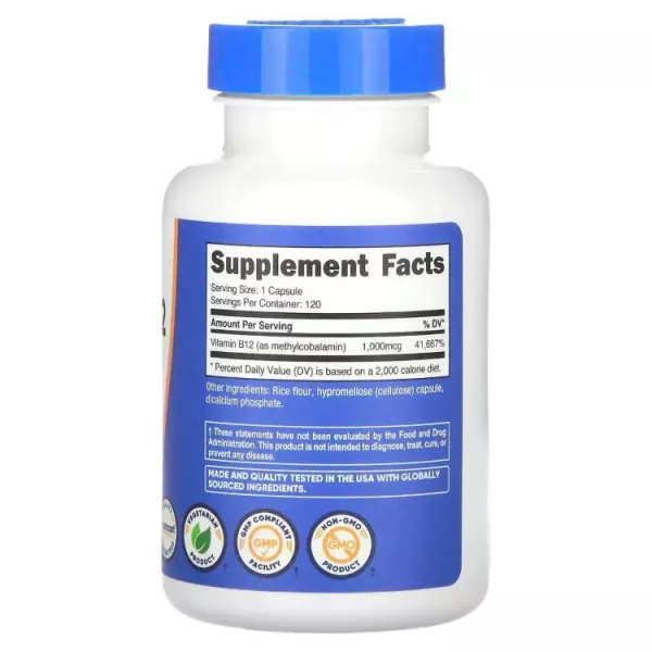 Nutricost Vitamin B12 Methylcobalamin 1000 mcg ������� ������� ³���� B12 ������������� � ��������