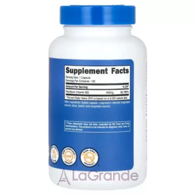 Nutricost Vitamin B2 Riboflavin 400 mg ������� ������� ������� B2 � ��������