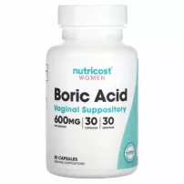 Nutricost Boric Acid Vaginal Suppository 600 mg ����������� ������� ������ ������� ��� ������ � ��������