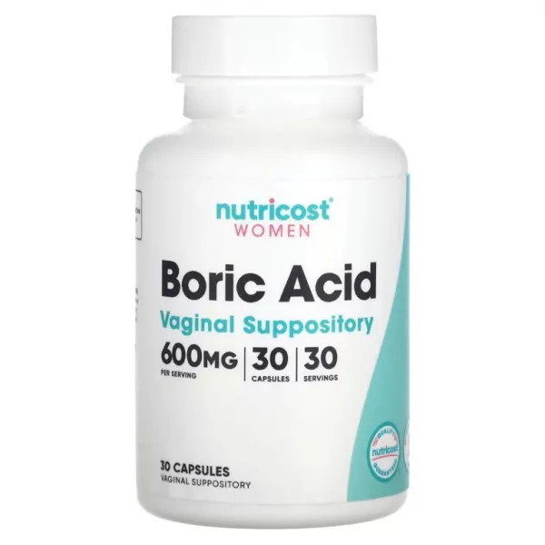 Nutricost Boric Acid Vaginal Suppository 600 mg ĳ������ ������� ����� ������� ��� ���� � ��������