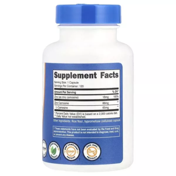 Nutricost Zinc Carnosine 18 mg ĳ������ ������� ���� �������� � �������� ��� �������� ������ �� ������� ��������