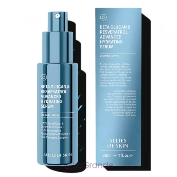 Allies of Skin Beta Glucan & Resveratrol Advanced Hydrating Serum ��������� ����������� � ����-��������