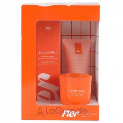 Fler Relax & Glow Set ���� ��� ������� �� ����� (b/lot/75ml + mist/150ml + candle/75g)