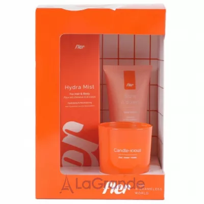 Fler Relax & Glow Set ���� ��� ������� �� ����� (b/lot/75ml + mist/150ml + candle/75g)