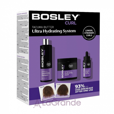 Bosley Curl Ultra Hydrating System ����� ������ ��������� � ��������� �������� ����� (shampoo/300 ml + h/mask/300 ml + h/ser/60 ml)