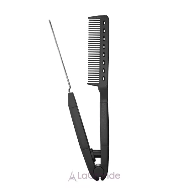 Deeply Hairbrush V Shaped Metal Comb Black �������-�����