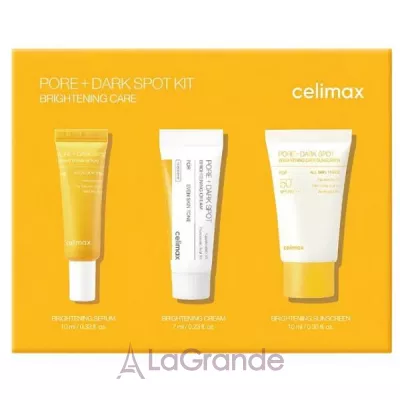 Celimax Pore+Dark Spot Brightening Kit ���� ��� ������� (f/serum/10ml + f/cr/7ml + sun/cr/10ml)