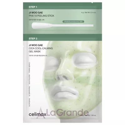 Celimax Ji Woo Gae Cica PHA Peel 2-Step Gel Mask ��������� ������ ����� � �������� �� PHA ��������