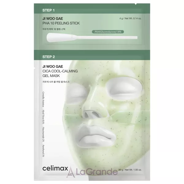 Celimax Ji Woo Gae Cica PHA Peel 2-Step Gel Mask ��������� ������ ����� � �������� �� PHA ��������