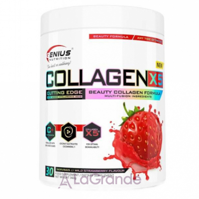 Genius Nutrition Collagen-X5 Wild Strawberry ������� ������� 