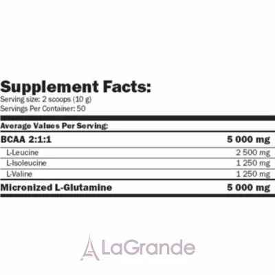Amix L-Glutamine + BCAA Mango ����������� L-�������+BCAA 
