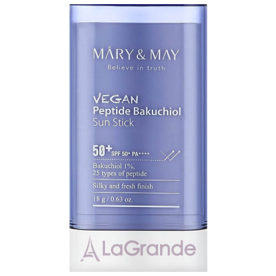 ������ Mary & May Vegan Peptide Bakuchiol Sun Stick SPF50+ PA++++ �������������� ���� � ���������� � ���������