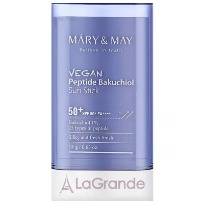 ������ Mary & May Vegan Peptide Bakuchiol Sun Stick SPF50+ PA++++ �������������� ���� � ���������� � ���������