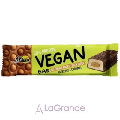 FitWin Vegan Bar Hazelnut-Caramel ���������� �������� Vegan 