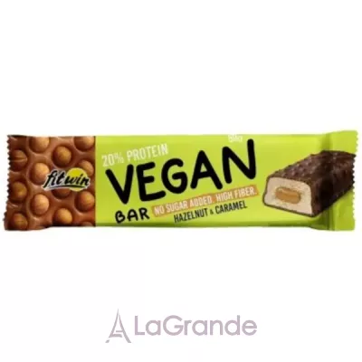 FitWin Vegan Bar Hazelnut-Caramel ���������� �������� Vegan 