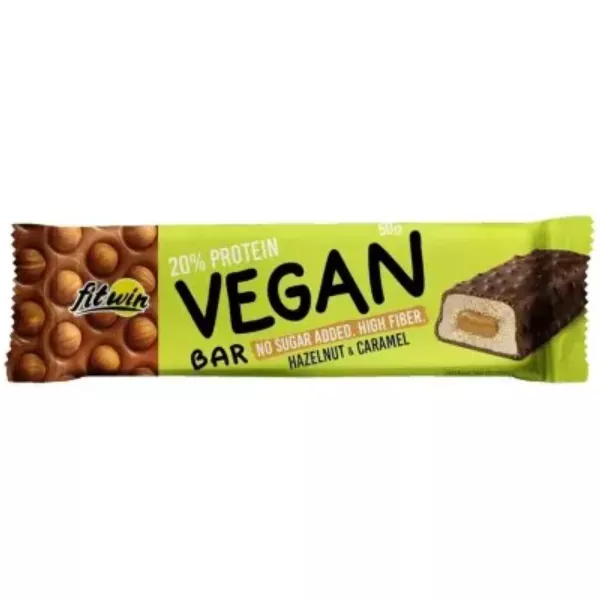 FitWin Vegan Bar Hazelnut-Caramel ���������� �������� Vegan 