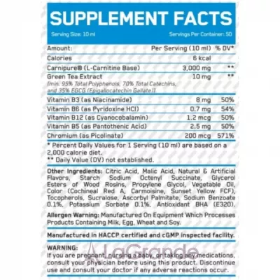 Everbuild Nutrition Liquid L-Carnitine 3000 mg + Green Tea Grapefruit г���� L-������� 3000 ��+ ������� ��� 