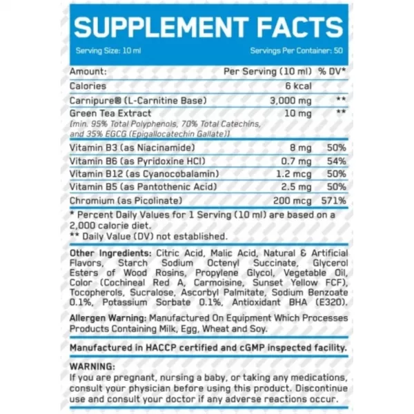 Everbuild Nutrition Liquid L-Carnitine 3000 mg + Green Tea Grapefruit ������ L-�������� 3000 ��+ ������� ��� 