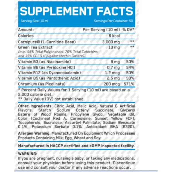 Everbuild Nutrition Liquid L-Carnitine 3000 mg + Green Tea Mango ������ L-�������� 3000 ��+ ������� ��� 