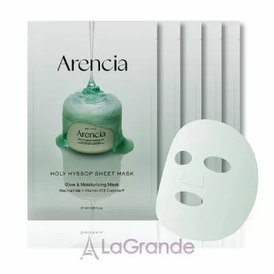 Arencia Holy Hyssop Sheet Mask Glow & Moisturizing ����������� �������� ����� � ���������� �����