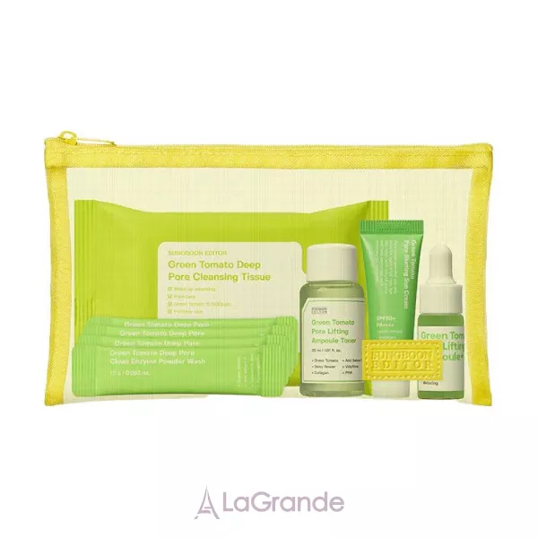 Sungboon Editor Green Tomato Travel Kit ����� ��� ���� (��������, 10 �� + �������� �����, 4�1.5 � + �����, 30 �� + ���������, 10 �� + ����, 10 �)
