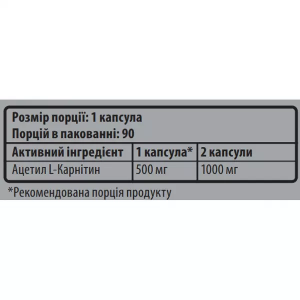 Sporter Acetyl L-Carnitine 500 mg ĳ������ ������� 