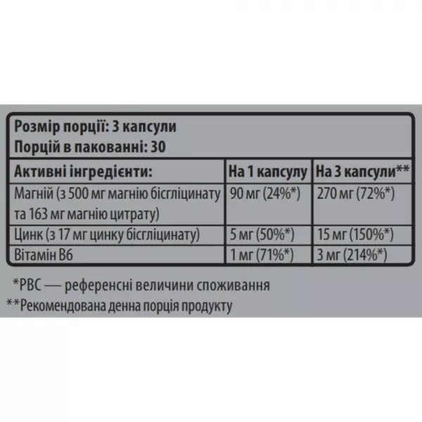 Sporter Zinc Magnesium Vitamin B6 ĳ������ ������� 