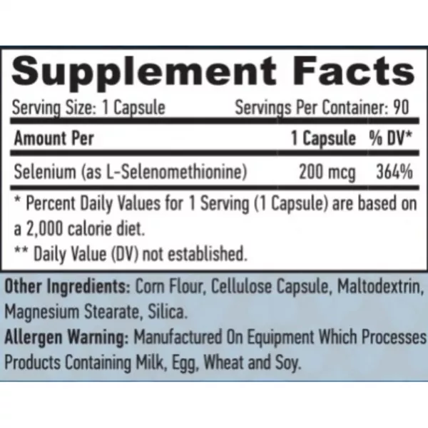 Haya Labs Chelated Selenium 200 mcg ������� ������� 