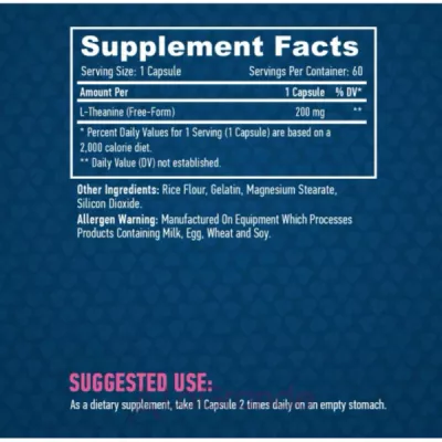 Haya Labs L-Theanine 200 mg ĳ������ ������� 