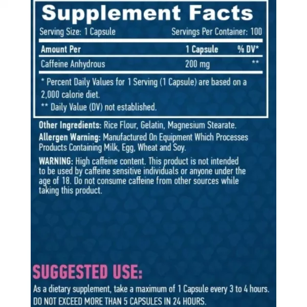 Haya Labs Caffeine 200 mg ������� ������� 