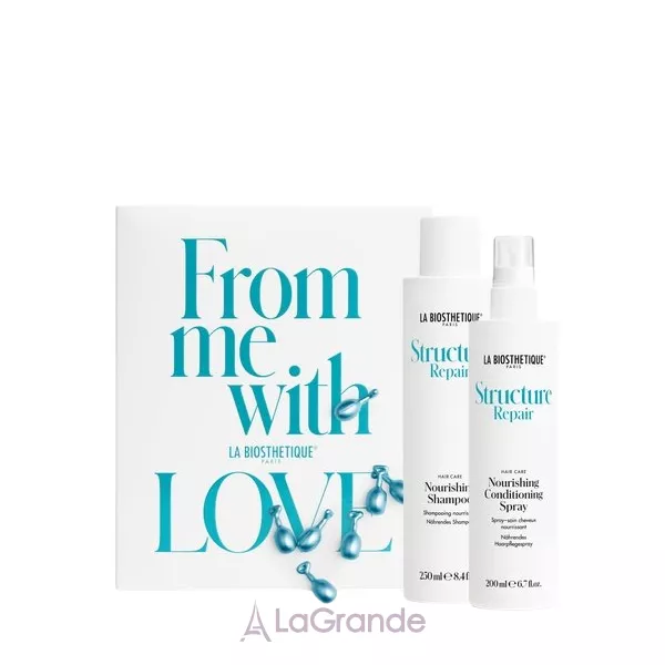 La Biosthetique Nourish Your Hair Set ���� ��� ������� �� �������� (shm/250ml + h/spray/200ml + f/caps/7pcs)