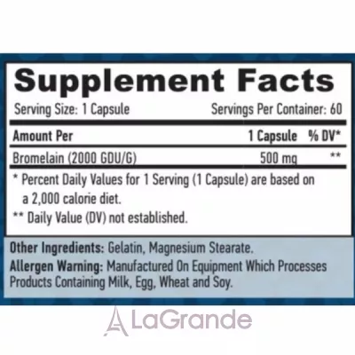 Haya Labs Bromelain 500 mg ������� ������� 