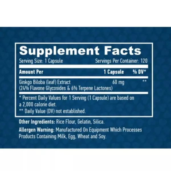 Haya Labs Ginkgo Biloba 60 mg ������� ������� 