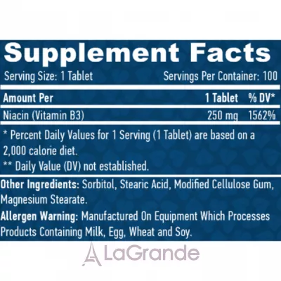 Haya Labs Niacin /Time Release/ 250 mg ������� ������� 