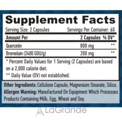 Haya Labs Quercetin with Bromelain ������� ������� 