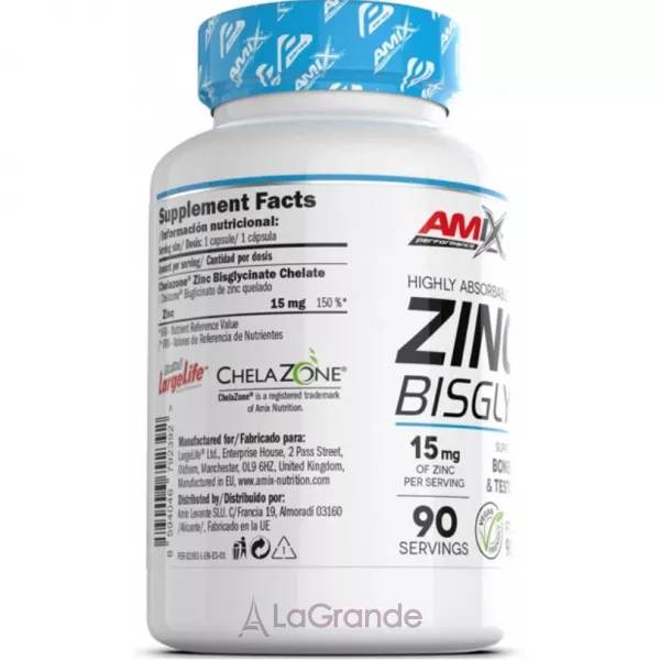 Amix Performance Zinc Bisglycinate 15 mg ����������� ������� 