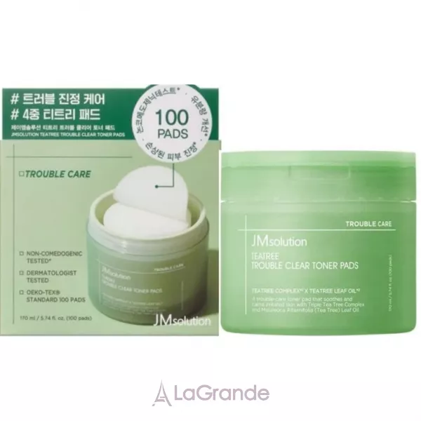 JMsolution Tea Tree Trouble Clear Toner Pads �����-���� ��� ��������� ���� � �볺� ������� ������ �� ��������