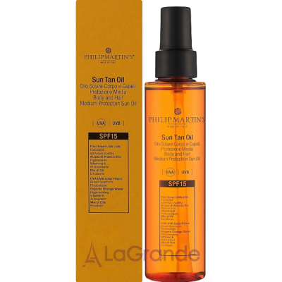 Philip Martin's Sun Tan Oil Hair & Body SPF 15 �������������� ����� ��� ����� � ���� SPF 15