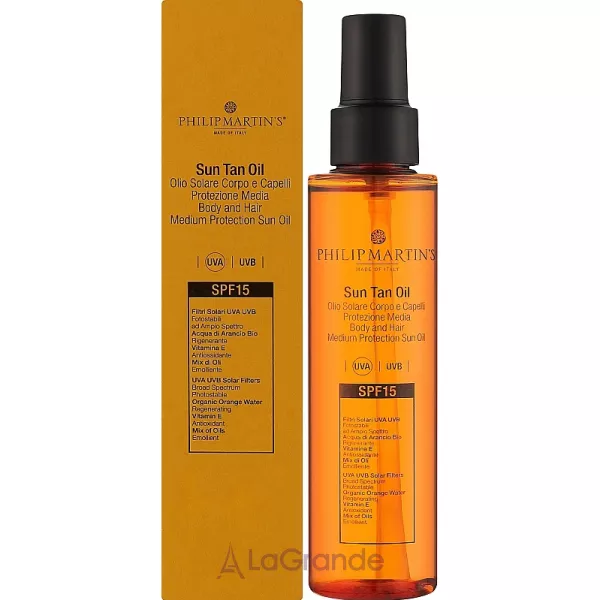 Philip Martin's Sun Tan Oil Hair & Body SPF 15 ������������ ����� ��� ������� �� ��� SPF 15