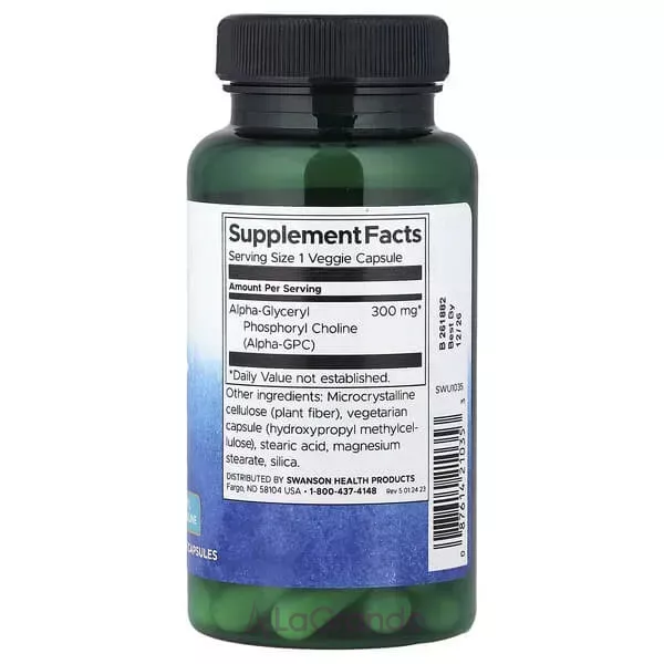 Swanson Alpha-GPC 300 mg ĳ������ ������� 